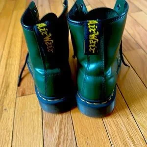 ⬛︎Dr.Martens グリーン【Size:UK5】 Dr. Martens Men's 1460 8 Eye Fashon Boots Black Leather 9.5